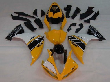 Comprare Carena Moto Yamaha YZF 1000 R1 2009-2011 - Giallo Bianco Nero Banda