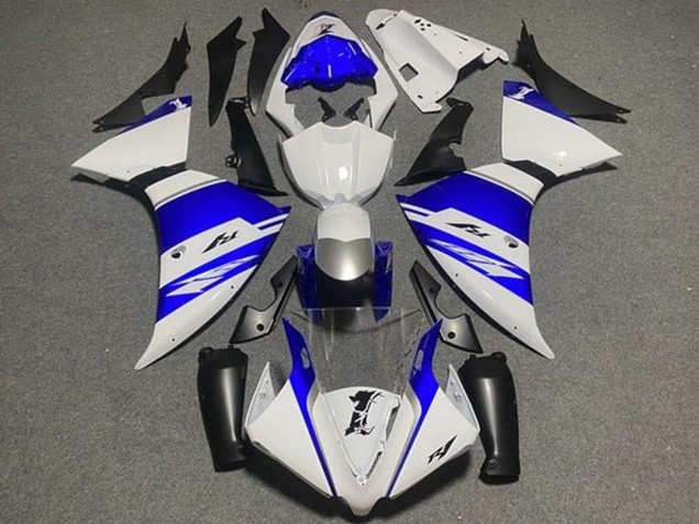Comprare Carena Moto Yamaha YZF 1000 R1 2012-2014 - Bianco Blu Nero Argento Banda