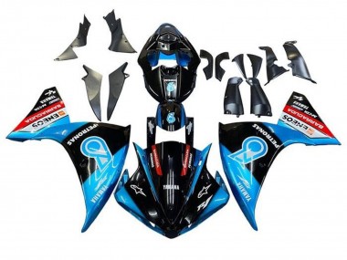 Comprare Carena Moto Yamaha YZF 1000 R1 2012-2014 - Nero Lucido Blu Bianco Rosso Petronas ENEOS Barracuda