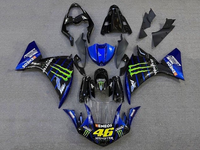 Comprare Carena Moto Yamaha YZF 1000 R1 2012-2014 - Nero Lucido Blu Verde Mostro Energy ENEOS Yamalube