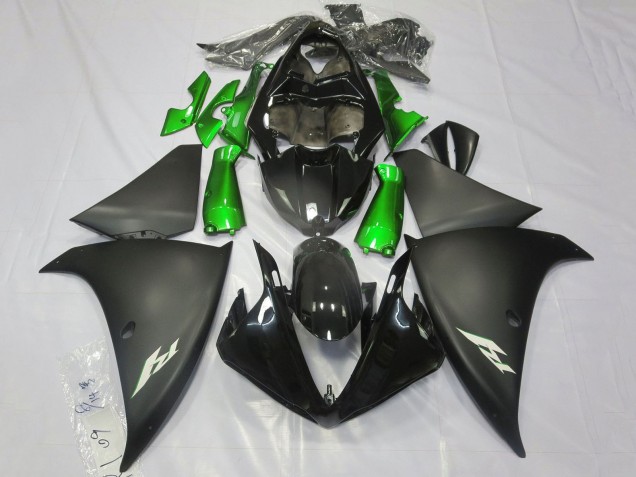 Comprare Carena Moto Yamaha YZF 1000 R1 2012-2014 - Nero Lucido Nero Opaco Verde