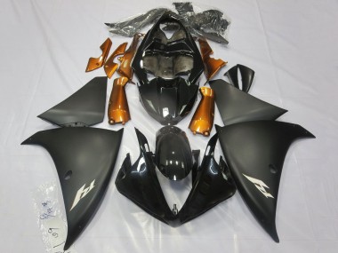 Comprare Carena Moto Yamaha YZF 1000 R1 2012-2014 - Nero Lucido Nero Opaco Arancia
