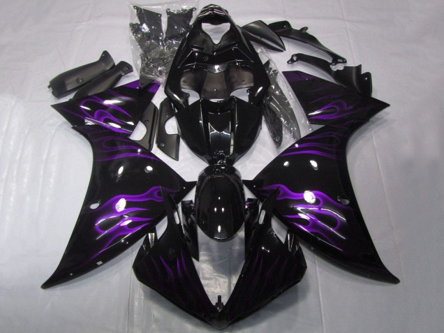 Comprare Carena Moto Yamaha YZF 1000 R1 2012-2014 - Nero Lucido Viola Fiamma