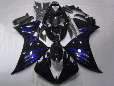 Comprare Carena Moto Yamaha YZF 1000 R1 2012-2014 - Nero Lucido Blu Fiamma