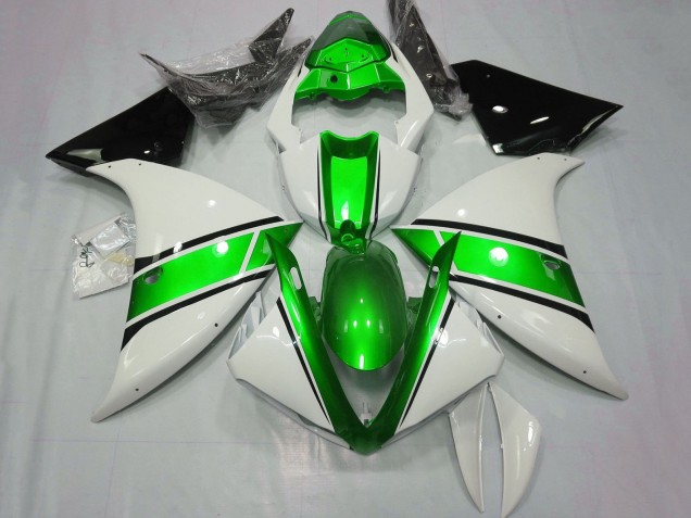 Comprare Carena Moto Yamaha YZF 1000 R1 2012-2014 - Bianco Verde Nero Lucido