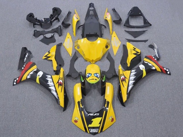 Comprare Carena Moto Yamaha YZF 1000 R1 2015-2019 - Giallo Rosso Squalo
