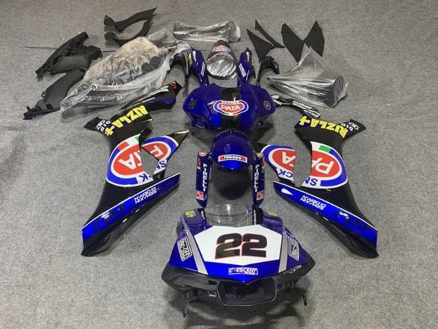 Comprare Carena Moto Yamaha YZF 1000 R1 2015-2019 - Blu Bianco Nero Rosso Pata 22