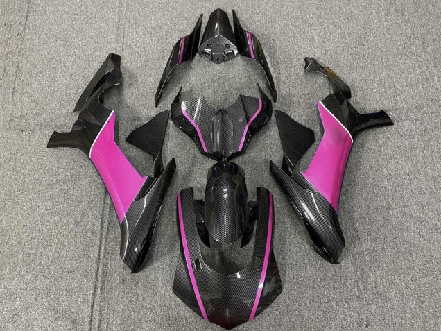 Comprare Carena Moto Yamaha YZF 1000 R1 2015-2019 - Falso Fibra di Carbonio Rosa