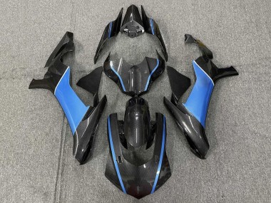Comprare Carena Moto Yamaha YZF 1000 R1 2015-2019 - Falso Fibra di Carbonio Azzurro Chiaro