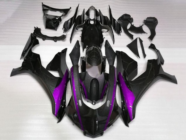 Comprare Carena Moto Yamaha YZF 1000 R1 2015-2019 - Falso Fibra di Carbonio Viola