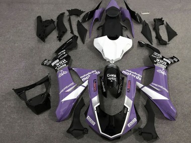 Comprare Carena Moto Yamaha YZF 1000 R1 2015-2019 - Viola Bianco Nero Lucido Motul SAM