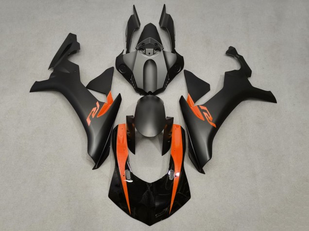 Comprare Carena Moto Yamaha YZF 1000 R1 2015-2019 - Nero Opaco Nero Lucido Arancia
