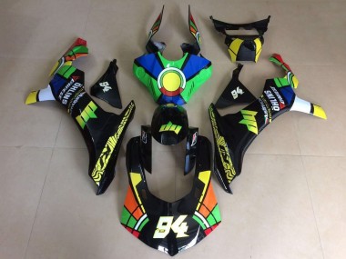 Comprare Carena Moto Yamaha YZF 1000 R1 2015-2019 - Verde Blu Giallo Nero Rosso Ruota dei Colori 94