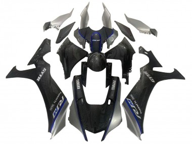Comprare Carena Moto Yamaha YZF 1000 R1 2020-2025 - Falso Fibra di Carbonio Argento Blu