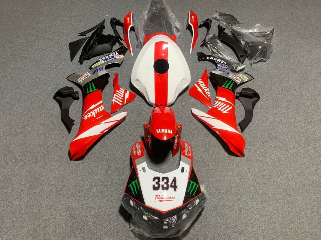 Comprare Carena Moto Yamaha YZF 1000 R1 2020-2025 - Bianco Rosso Nero Verde Mostro Milwaukee