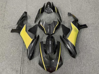 Comprare Carena Moto Yamaha YZF 1000 R1 2020-2025 - Falso Fibra di Carbonio Giallo