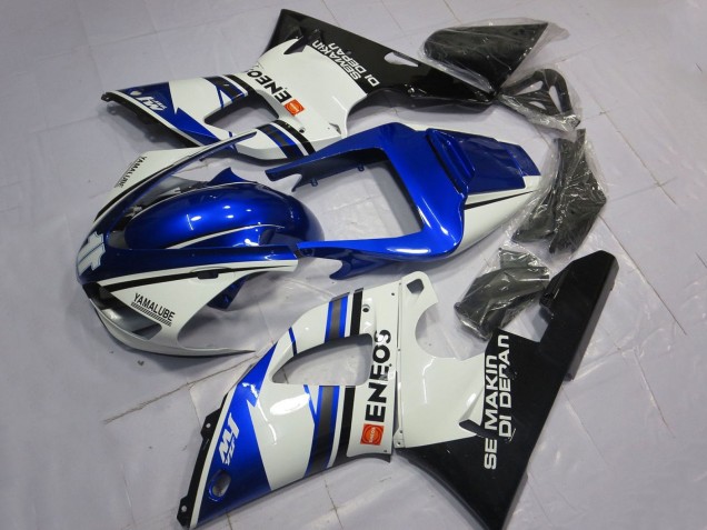 Comprare Carena Moto Yamaha YZF 1000 R1 1998-1999 - Bianco Blu Nero Lucido ENEOS Semakin Didepan
