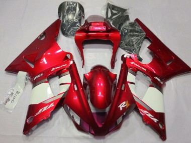 Comprare Carena Moto Yamaha YZF 1000 R1 2000-2001 - Rosso Bianco Argento