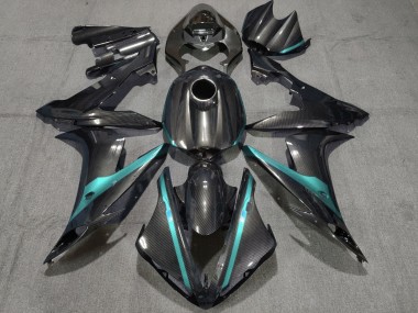 Comprare Carena Moto Yamaha YZF 1000 R1 2004-2006 - Fibra di Carbonio Stile Teal Verde