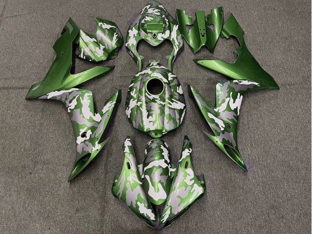 Comprare Carena Moto Yamaha YZF 1000 R1 2004-2006 - Verde Bianco Grigio Camouflage