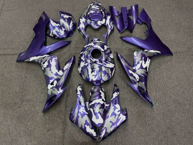 Comprare Carena Moto Yamaha YZF 1000 R1 2004-2006 - Viola Bianco Grigio Camouflage