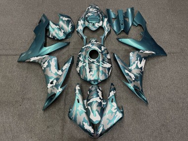 Comprare Carena Moto Yamaha YZF 1000 R1 2004-2006 - Verde Acqua Bianco Grigio Camouflage