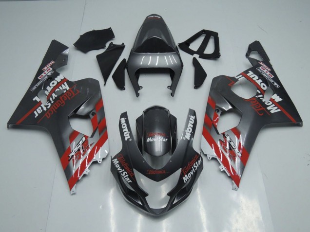 Comprare Carena Moto Suzuki GSXR 600 / GSXR 750 2004-2005 - Grigio Scuro Rosso