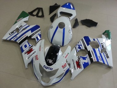 Comprare Carena Moto Suzuki GSXR 600 / GSXR 750 2004-2005 - Bianco Blu Nero Verde Tyco