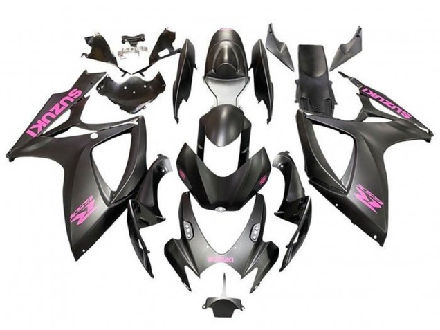 Comprare Carena Moto Suzuki GSXR 600 / GSXR 750 2006-2007 - Nero Opaco Rosa