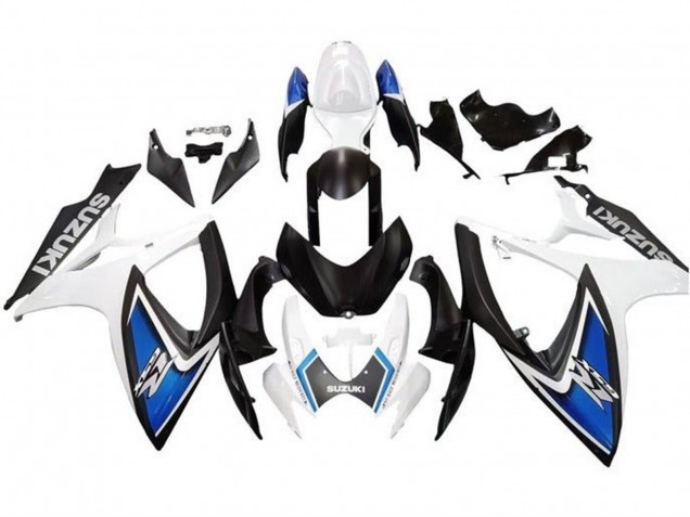 Comprare Carena Moto Suzuki GSXR 600 / GSXR 750 2006-2007 - Bianco Blu Nero Opaco