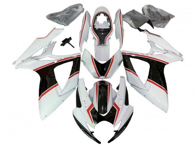 Comprare Carena Moto Suzuki GSXR 600 / GSXR 750 2006-2007 - Bianco Arancia Nero Gessato