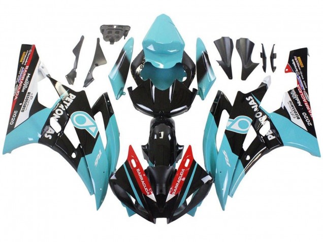 Comprare Carena Moto Yamaha YZF R6 2006-2007 - Azzurro Chiaro Rosso Bianco Nero Petronas