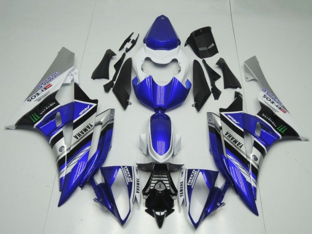 Comprare Carena Moto Yamaha YZF R6 2006-2007 - Bianco Blu Argento Nero ENEOS Mostro