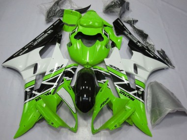 Comprare Carena Moto Yamaha YZF R6 2006-2007 - Verde Bianco Nero Lucido