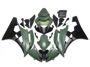 Comprare Carena Moto Yamaha YZF R6 2006-2007 - Verde Militare Nero Opaco