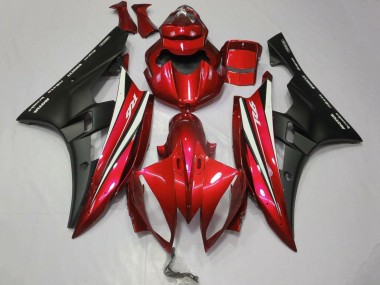 Comprare Carena Moto Yamaha YZF R6 2006-2007 - Rosso Bianco Nero Opaco Motul