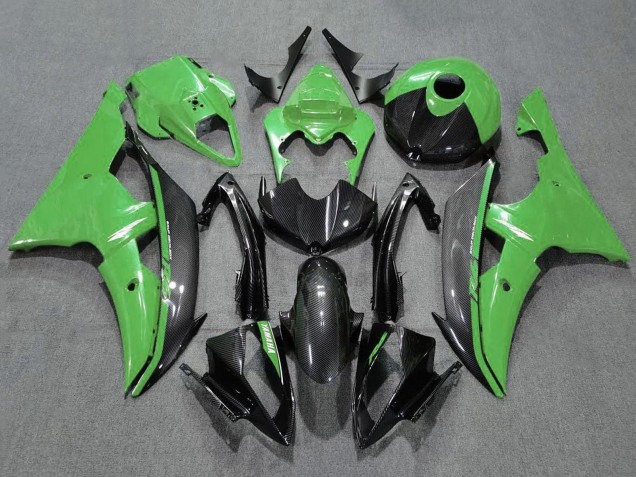 Comprare Carena Moto Yamaha YZF R6 2008-2016 - Verde Fibra di Carbonio Stile
