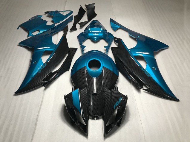 Comprare Carena Moto Yamaha YZF R6 2008-2016 - Blu Fibra di Carbonio Stile