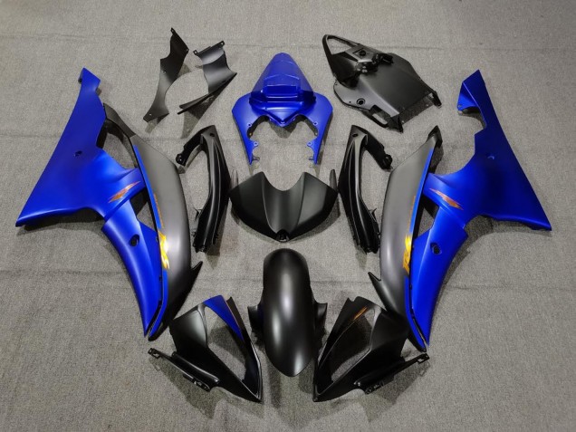Comprare Carena Moto Yamaha YZF R6 2008-2016 - Blu Nero Opaco Giallo Decals