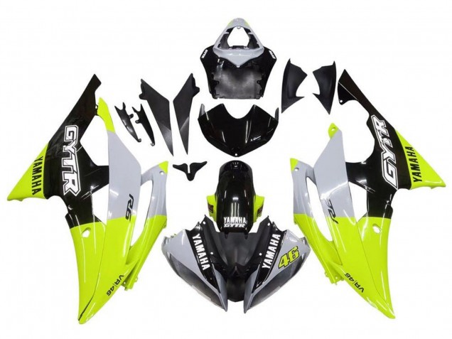 Comprare Carena Moto Yamaha YZF R6 2008-2016 - Bianco Verde Nero Lucido GYTR