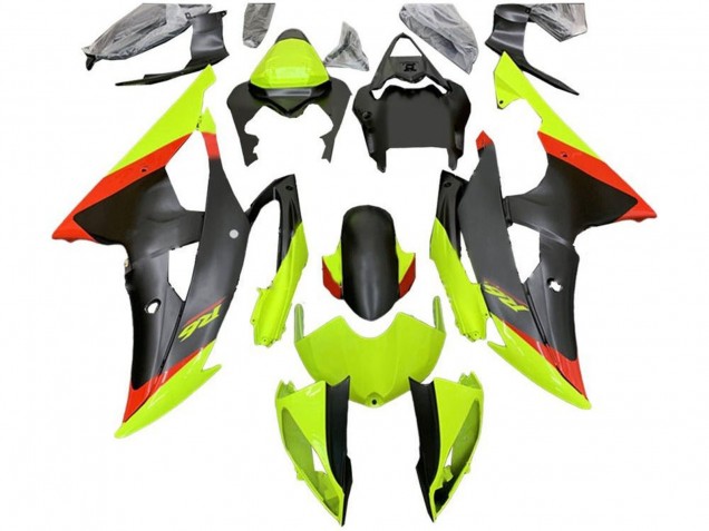Comprare Carena Moto Yamaha YZF R6 2008-2016 - Verde Rosso Nero Opaco