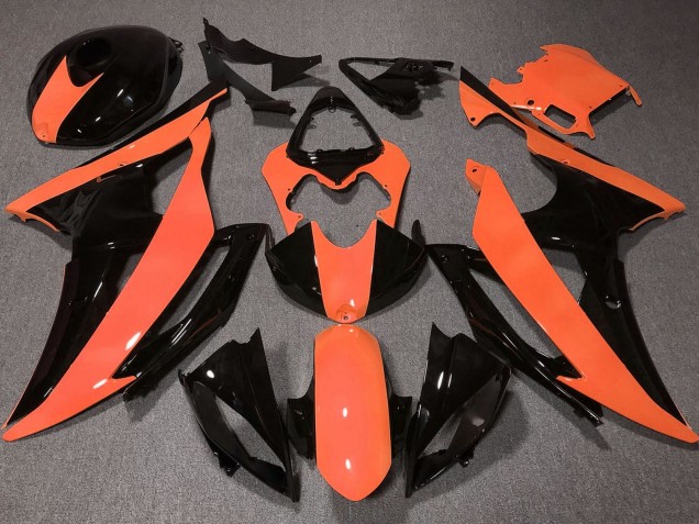 Comprare Carena Moto Yamaha YZF R6 2008-2016 - Arancia Nero Lucido