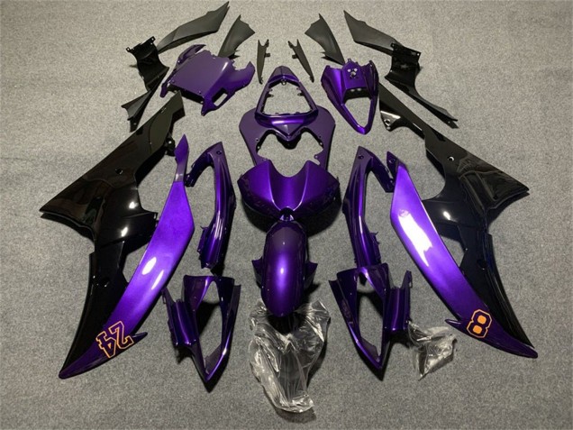 Comprare Carena Moto Yamaha YZF R6 2008-2016 - Viola Nero Lucido 24