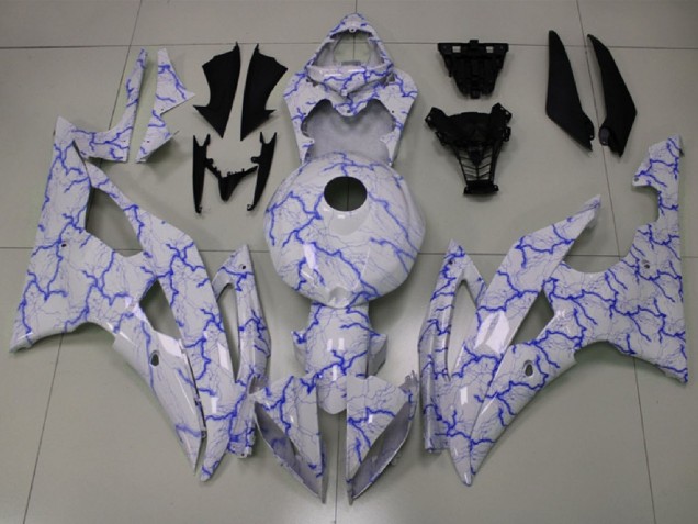 Comprare Carena Moto Yamaha YZF R6 2008-2016 - Bianco Blu Fulmine