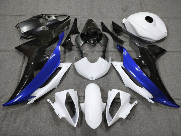 Comprare Carena Moto Yamaha YZF R6 2008-2016 - Bianco Blu Nero Lucido