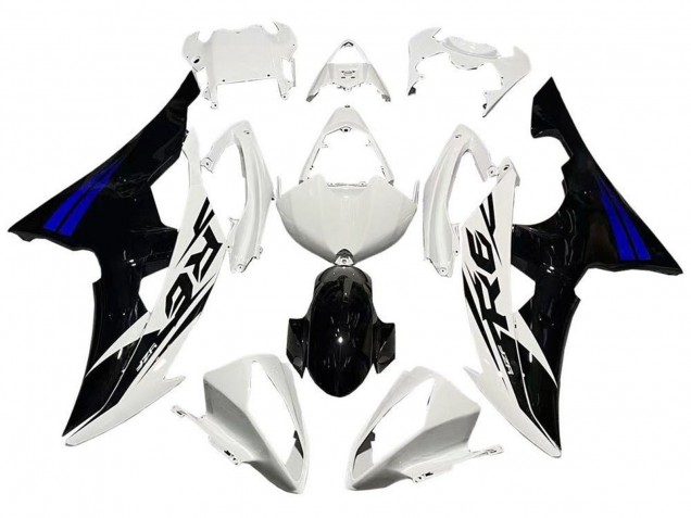 Comprare Carena Moto Yamaha YZF R6 2008-2016 - Bianco Blu Nero Lucido