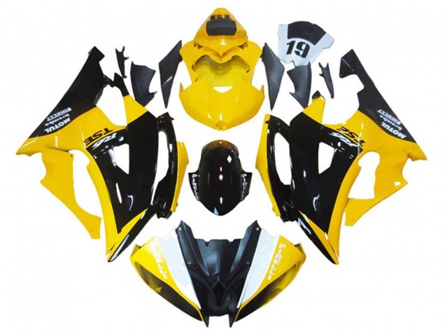 Comprare Carena Moto Yamaha YZF R6 2008-2016 - Giallo Nero Lucido