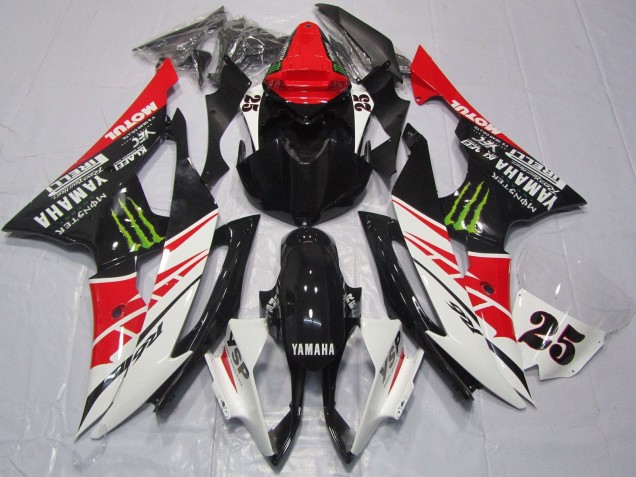 Comprare Carena Moto Yamaha YZF R6 2008-2016 - Bianco Rosso Nero Lucido Verde Mostro 25