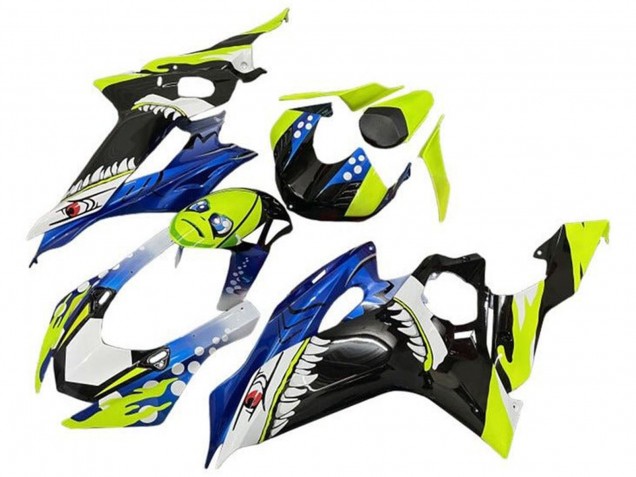 Comprare Carena Moto Yamaha YZF R6 2017-2023 - Neon Giallo Blu Squalo