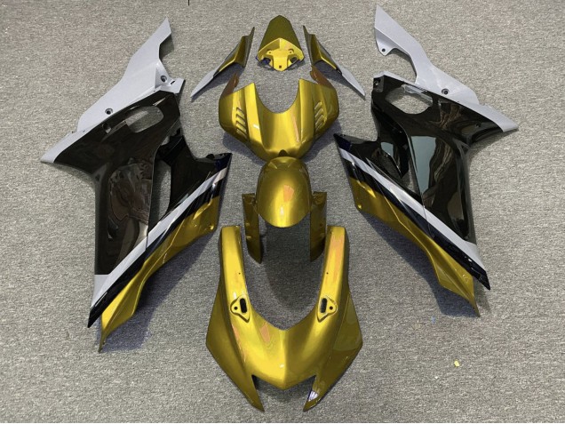 Comprare Carena Moto Yamaha YZF R6 2017-2023 - Grigio Oro Nero Lucido